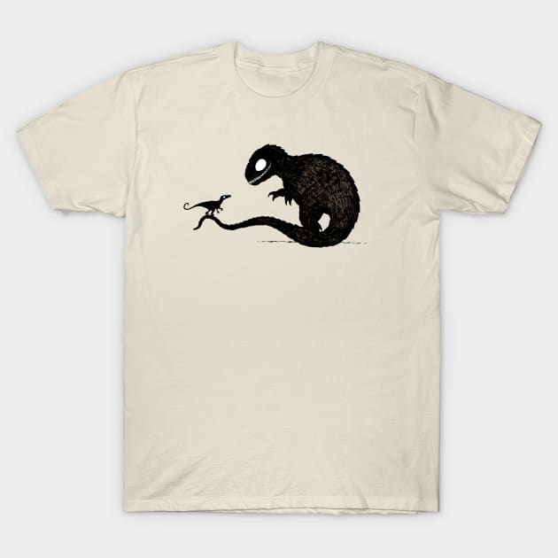 T Rex & Raptor T-Shirt by djrbennett